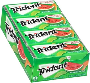 Trident Watermelon Twist Sugar Free Gum 12 X 14 Sticks - Picture 1 of 1
