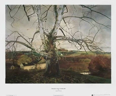 Paisagem da Pensilvânia, 1941 Andrew Wyeth impressão artística Lafayette Sycamore 24x28,5 - Imagem 1 de 2