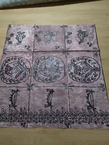 SALE! - Purple Tongan Dye Tongan Crown Vintage Cloth - Polynesian - Picture 1 of 8