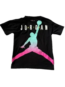 JORDAN Big Girl's Fadeaway T-shirt Multicolor Size Medium - Picture 1 of 2