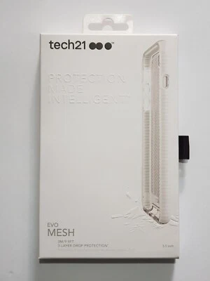 Genuine Tech21 Evo Mesh Gel Case for iPhone 7 or 8 Plus Clear/White - Image 1 of 4