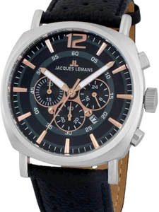 Jacques Lemans 1-1645I Lugano Herren Chrono 46mm 10ATM - Bild 1 von 3