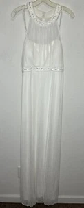Db Studio David’s Bridal Jeweled Halter Maxi White Wedding Dress Size 16 - Picture 1 of 13
