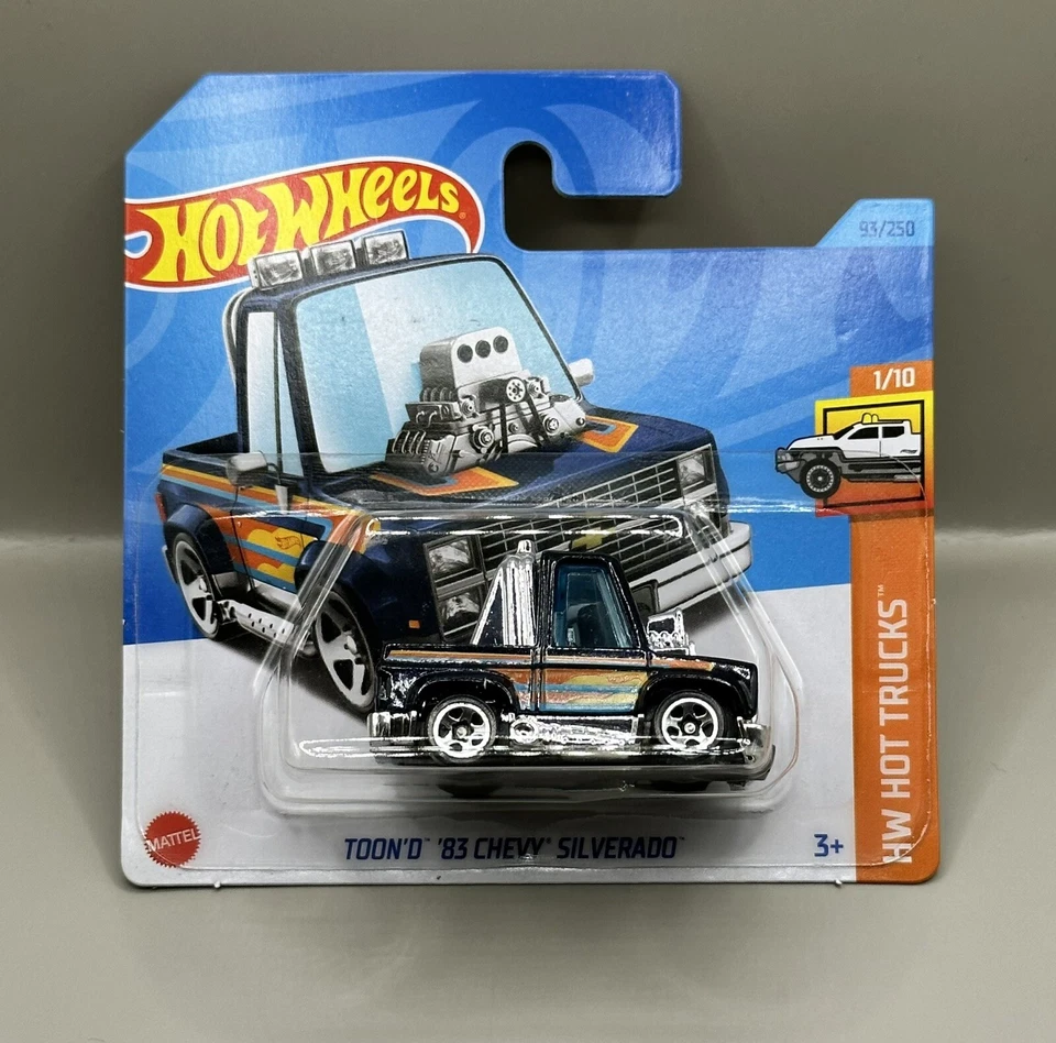 Hot Wheels Short Card ‘83 Chevy Silverado 1/10 Hot Trucks 93/250 NEW - Image 1 of 1