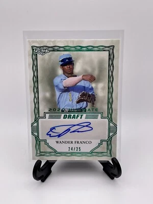2020 Leaf Ultimate Draft Emerald Spectrum /25 Wander Franco #BA-WF1 Auto Rookie - Image 1 of 2