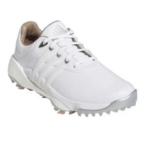 New Adidas Women's Golf Tour 360 Golf Shoes GV9662 White/Almost Pink Size 7.5 - Picture 1 of 4