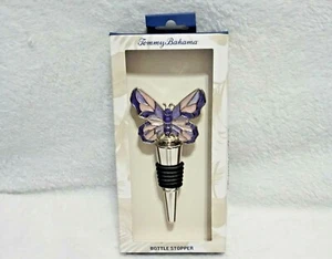 Tommy Bahama Flaschenverschluss aus emailliertem Metall lila Schmetterling - Bild 1 von 2