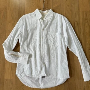 Billy Reid Standard Fit Cotton Flannel Button Down Shirt Made in Portugal Size M - Picture 1 of 11