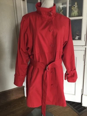 Abrigo de lluvia London Fog extraíble de franela de lana a cuadros forro bolsillos con cinturón 14 Foto 1 de 4