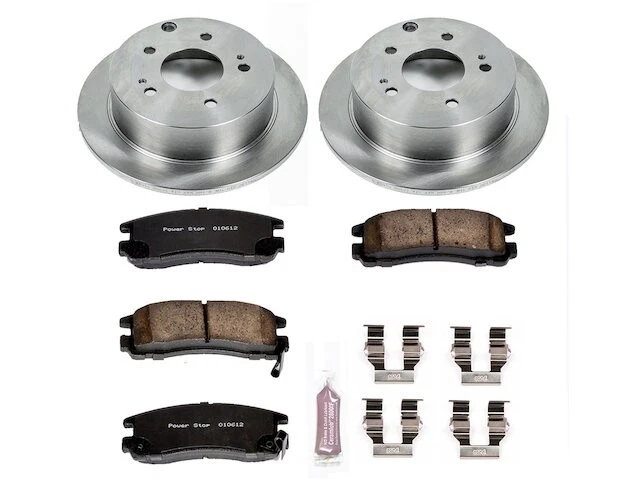 Pastilha de freio traseira e kit de rotor para 2006-2012 Mitsubishi Eclipse 2.4L 4 cilindros MC328ZC - Imagem 1 de 1