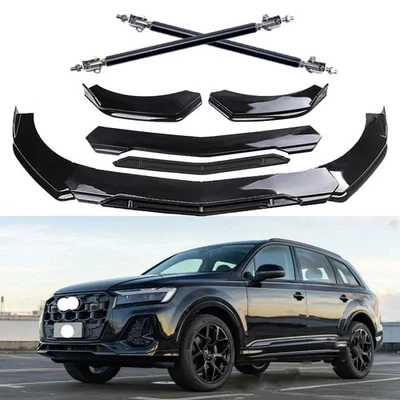 For Audi Q3 Q5 Q7 Front Bumper Lip Spoiler Splitter Glossy Black Body Kits Foto 1 de 4