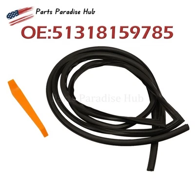 NEW Rear Upper Windshield Moulding Trim Seal 51318159785 For 97-03 BMW E39 US Foto 1 de 4