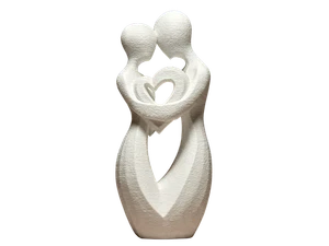 Romantische Paar Statue, Skulptur Statuette, Dekofigur 20 cm groß - Bild 1 von 2
