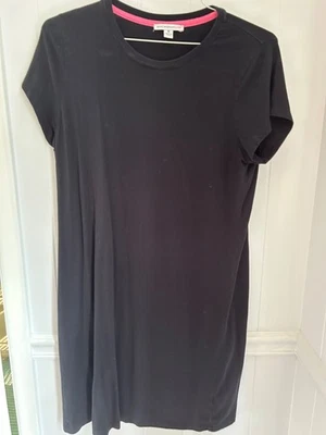 Isaac Mizrahi negro ¡En vivo! vestido talla M vestido manga corta hasta la rodilla Foto 1 de 2