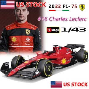 1x Bburago 1:43 2022 Ferrari F1-75 F1 Modellauto #16 Charles Leclerc Modellauto - Bild 1 von 8