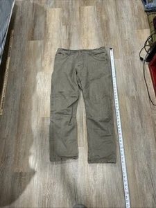 KUHL FLANNEL lined Men PANTS 36 X 32 Brown Heavyweight Twill VGC jeans HOT RYDR - Picture 1 of 15