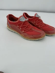 Ecco Women’s Lynx Orange Leather Mesh Training Sneakers Athletic Sz 38(7) - Picture 1 of 9