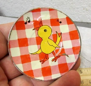 Vintage latta litografia giocattolo per bambini set da tè piattino, Ohio Art, Humpty Dumpty - Foto 1 di 3