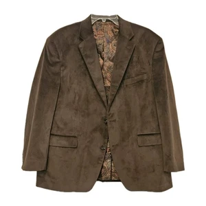 Vintage Ralph Lauren Cord Sport Mantel Braun 44 S FINE WALE Blazer Jacquard Gefüttert - Bild 1 von 20