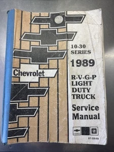1989 Chevrolet R.V.G.P Light Duty Trucks 10-30 Series Service Manual ST-330-89 - Picture 1 of 24