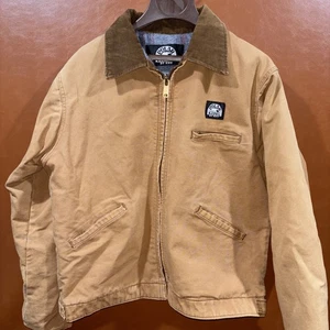 Vintage Polar King By Key Mens Full Zip Canvas Jacket Size L With Blanket Lining - Picture 1 of 14