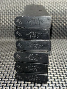 Colt Factory 1911 8RD 45ACP GOVERNMENT BLUE Magazine (COLSP54926BRP) 6 Mag Lot - Picture 1 of 4
