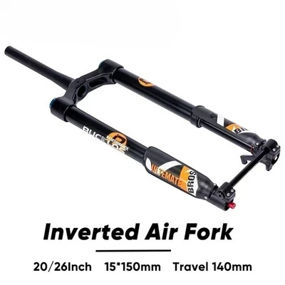 Inverted Air Suspension Fork 20/26Inch Travel 140mm Thru Axle E-bike Front Fork - Image 1 of 4