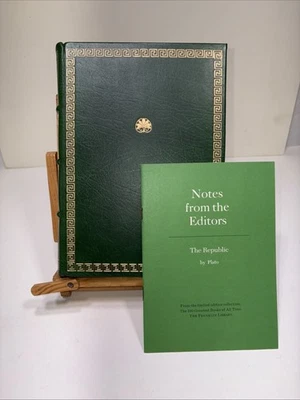 The Republic Plato Franklin Library Leather Bound Hardcover Book 1975 Gilt Pages - Image 1 of 4