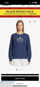 NWT Lilly Pulitzer Ballad Long Sleeve Sweatshirt Low Tide Navy  Holiday Elephant - Picture 1 of 5