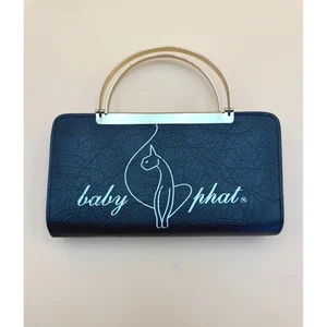 Baby Phat Unisex Schwarz Gold Griff Leder Katze Outdoor Clutches & Armbänder - Bild 1 von 11