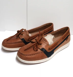 Sperry "Topsider" scarpe da donna in pelle marrone/marina stella marina US 9,5 nuove senza scatola - Foto 1 di 11