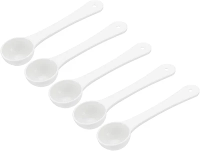 Micro Spoons 1 Gram Measuring Scoop Plastic round Bottom Mini Spoon with Hanging - Image 1 of 4