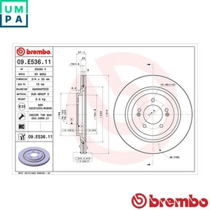 2x BRAKE DISC 09.E536.11 FOR KIA OPTIMA/Sportswagon G4KH 2.0L 4cyl OPTIMA - Picture 1 of 7