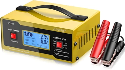 Cargador de batería mejorado 6/8/12/14/16/24V cargador de batería de coche inteligente automotriz a Foto 1 de 4