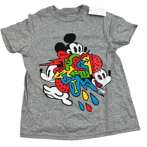 Mickey Mouse and Friends Boys' Retro Graphic Gray T-Shirt - Size XS - NWT - Picture 1 of 5