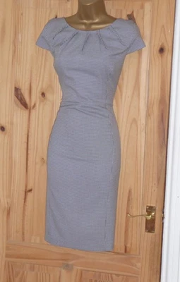 Phase Eight Smart check galaxy pencil wiggle shift work office party dress sz 14 - Image 1 of 4