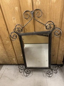 Wrought Iron Mirror With Unique Detail, 76cm X 50cm - Picture 1 of 3