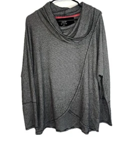 Calvin Klein Performance Cowl neck striped women’s sweater tulip hem size L - Picture 1 of 3