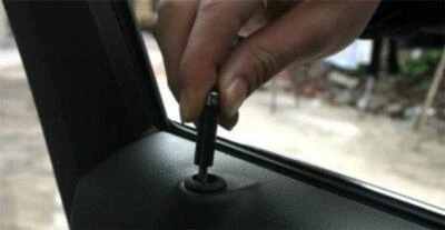 Manijas universales de fibra de carbono para tablero interior de automóvil manijas de cerradura de puerta pasadores de perilla 4 piezas  Foto 1 de 4