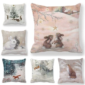 45x45cm Elk Christmas Pillowcase Decor Xmas Rabbit Cristmas  Christmas   Gift - Picture 1 of 37