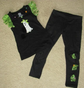 6X JUEGO LEGGING PERSONALIZADO HALLOWEEN GHOST BOO NIÑAS 2 PIEZAS TALLA 6X, parche calabaza - Imagen 1 de 3