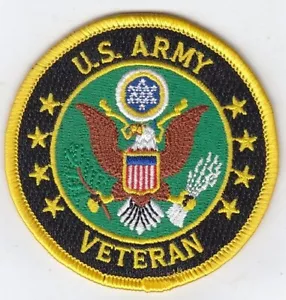US ARMY VETERAN Embroidered Patches 3" Diameter - Picture 1 of 1