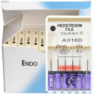 10 Packs Dental HEDSTROEM FILE 25mm 010 Endodontic Endo Root Canal H Files SSt - Picture 1 of 3