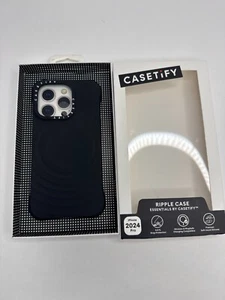 CASETiFY Essentials Ripple Case w/ Magsafe for iPhone 16 Pro 6.3" - Black - Picture 1 of 5