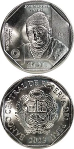 PERU 1 Sol 2023 UNC 'Bicentenario 1821 - 2021 Jose Manuel Valdes' - Bild 1 von 1