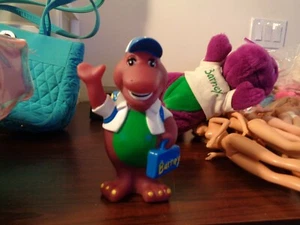 1992 PBS BARNEY Purple Dinosaur School Day Coin Bank Lyons Group - Picture 1 of 8