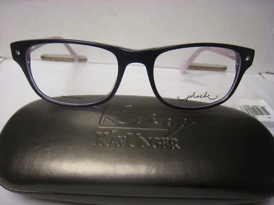 Phoebe Couture  Eyeglass Frames P258  PURPLE  50-16-130-35v With  Case New Foto 1 de 4
