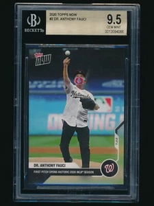 2020 Topps Now #2 Dr. Anthony Fauci MLB primo lancio BGS 9.5 PR:51512 - Foto 1 di 2