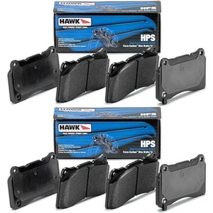 HAWK HPS STREET BRAKE PADS FRONT REAR 2002-2003 HONDA CIVIC SI EP3 HATCHBACK HB - Picture 1 of 3