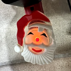 Vintage Lucite Santa Christmas Plug In Night Light Works! - Picture 1 of 4